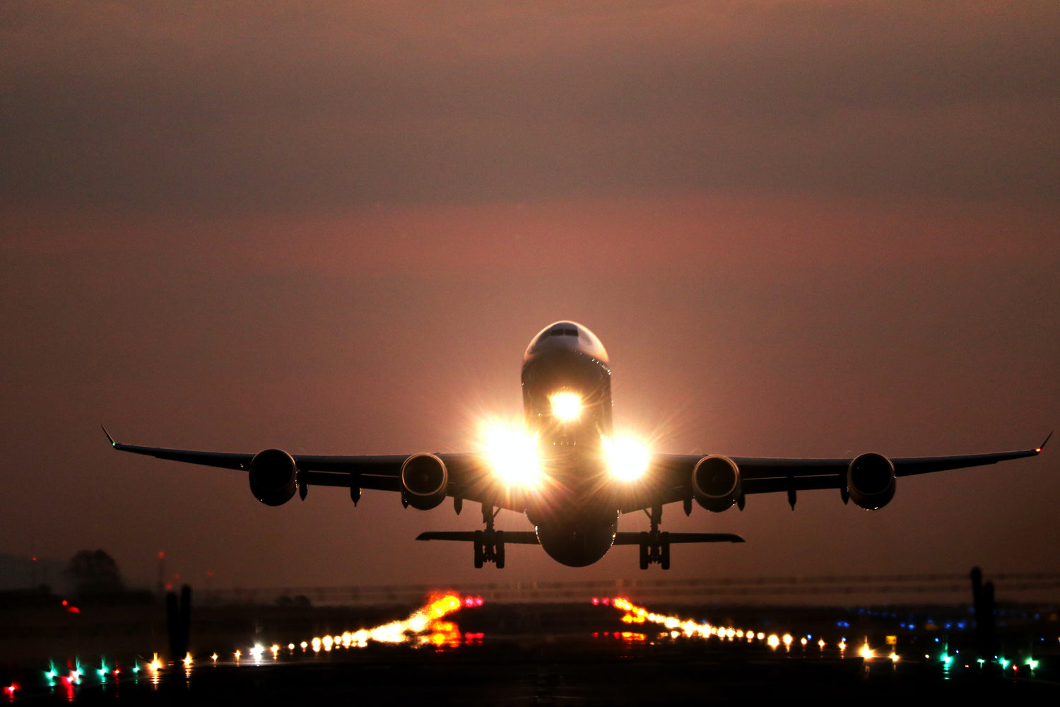 Aeroplane Taking off from Runway