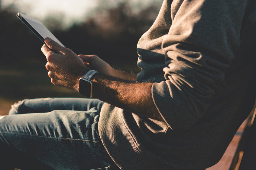 Man holding an iPad