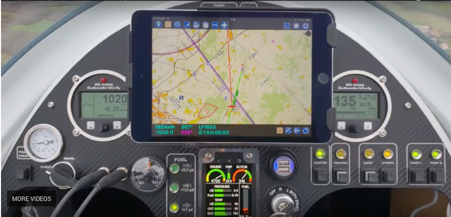 The X-Naut iPad Cooling Case in a Rotavia Aircraft